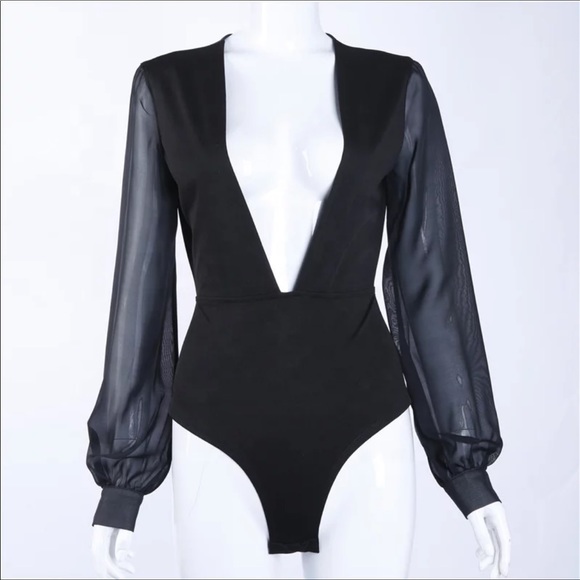 💫🔥🔥Sexy V-collar Long Sleeve Bodysuit🔥🔥💫 - Picture 2 of 4